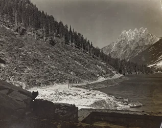 Album "Moja wojna światowa - wspomnienia Frontu Południowo-Zachodniego w Karyntii, Włochy, Trentino-Alto Adige) 31.03.1915-12.11.1918 - Josef Zohles Wiedeń": pejzaż górski (b/w pho