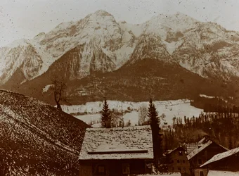 Album "Moja wojna światowa - wspomnienia Frontu Południowo-Zachodniego w Karyntii, Włochy, Trentino-Alto Adige) 31.03.1915-12.11.1918 - Wiedeń Josefa Zohlego": Lesachtal (b/w photo)