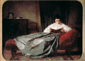 „„ Powtórka albumu (?) ”” Obraz Josepa Durana i Riery (1849-1928). 1872. Barcelona, Narodowe Muzeum Sztuki Katalonii.