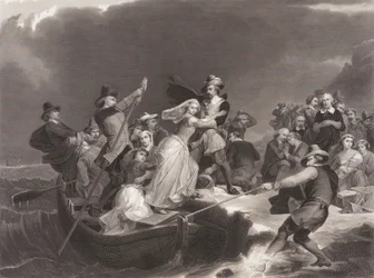 Lądowanie pielgrzymów w Plymouth Rock w 1620 r.