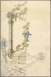 Projekt ołtarza z figurą św. Sebastiana, 1741 r.