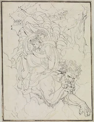 Dante i Wergiliusz na grzbiecie Geriona (Dante, Piekło, pieśń 17, w. 94)