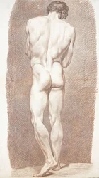 Studium męskiego aktu, widzianego od tyłu, 1774