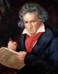 Ludwig van Beethoven (1770-1827) komponujący swoją „Missę solemnis”