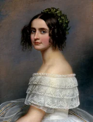 Portret księżniczki Aleksandry Bawarskiej (Aleksandra Amalia Bawarska, Aleksandra Bawarska) (1826-1875) - Obraz Josepha Karla Stielera (1781-1858) Ec. All