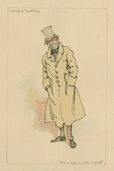 Gruff und Tackleton - The Cricket on the Hearth, ok. 1920 (pióro i atrament z toaletą na papierze)