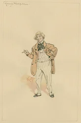 Harold Skimpole, ok. 1920 (pióro i atrament z toaletą na papierze)