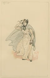 Miss Harriet Carker, ok. 1920 (pióro i atrament z toaletą na papierze)