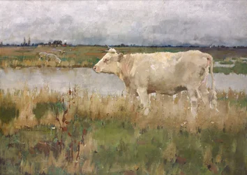 Pastwisko Lincolnshire, c.1882-3 (olej na płótnie)