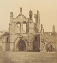 Opactwo Kirkstall. Z Zachodu, lata 50. XIX wieku.