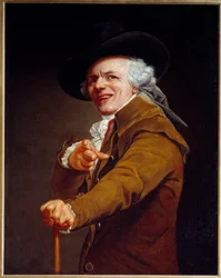Autoportret artysty w rysach prześmiewcy Obraz Josepha Ducreux (1735-1802) 1802 nd. 0,91x0,72 m - Autoportret artysty z prześmiewczą twarzą. Obraz Josepha Ducreux (1735-1802) 1802. 0,91 x 0,72 m. Luwr, Paryż