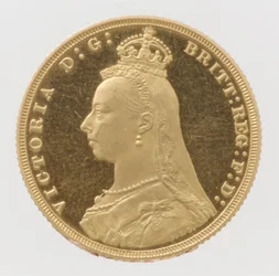 Królowa Wiktoria Jubileuszowa głowa suwerena, 1887.