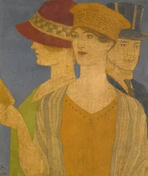 Arts and Crafts Movement: Zwiedzający wystawę w Southall, Joseph Edward (1861-1944)