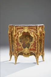 Kredens, ok. 1900 (oprawa ormolu kingwood i wenis martin)