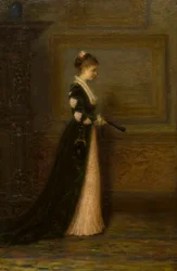 Portret damy (olej na płótnie)
