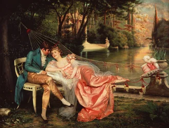 Flirt (olej na płótnie)