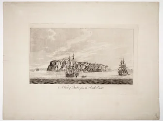 Widok Quebecu z południowego wschodu, ok. 1781 r. (kolorowa rycina)