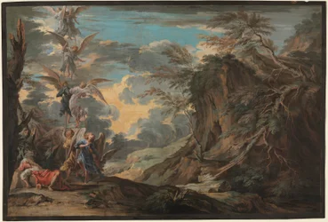 Sen Jakuba, ok. 1720 (gwasz na brązowej skórze koźlęcej)