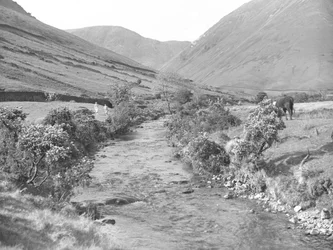Strumień przepływający przez krajobraz Wastwater