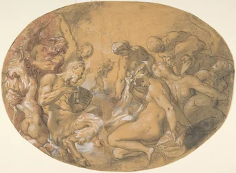 Satyry i nimfy, ca. 1599.