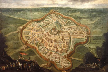 Mapa miasta Udine, połowa XVII wieku, połowa XVII wieku..