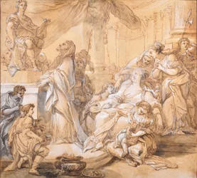 Śmierć Alceste (lavis)