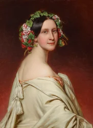 Portret aktorki Charlotte von Hagn 1809-1891, 1850.