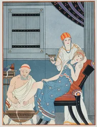 Upuszczanie krwi, ilustracja z „Dzieła wszystkich Hipokratesa”, 1932