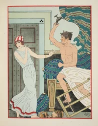 Choleryczna wściekłość, ilustracja z Dzieł Hipokratesa, 1934