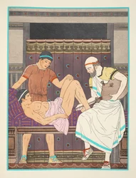 Lewatywa, ilustracja z „Dzieł Hipokratesa”, 1934