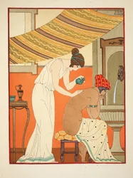 Musi namaścić rany olejem, ilustracja z "Dzieł Hipokratesa", 1934