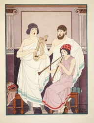 Dźwięki muzyki, ilustracja z „Dzieł Hipokratesa”, 1934