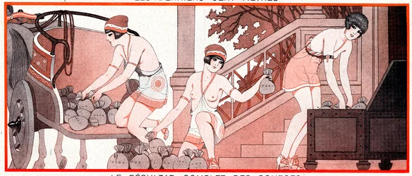 Czym było w okresie olimpijskim Le Prix de Diane - Pełne wyniki wyścigów - Le Result complet decourses - ilustracja z la Vie Parisienne, 1927
