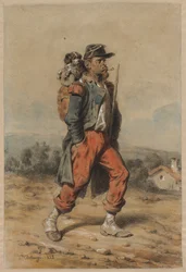 Żołnierz z psem, 1853.