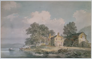 Gospodarstwo wiejskie nad jeziorem na Pojezierzu, ok. 1797 r.