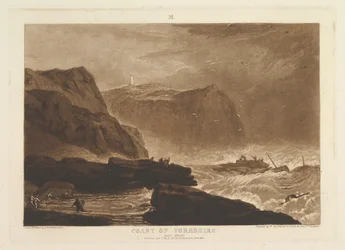 Coast of Yorkshire, Near Whitby Liber Studiorum, część V, tablica 24, 1 stycznia 1811.