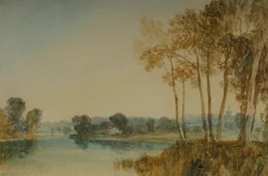 Krajobraz z drzewami nad Tamizą, ok. 1805 r. (akwarela na papierze)