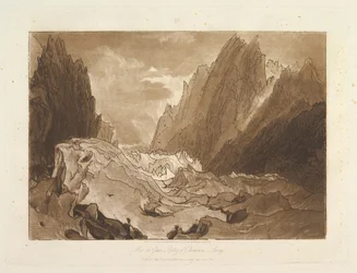 Mąż Glace, Valley of Chamouni-Savoy Liber Studiorum, część X, płyta 50, 23 maja 1812 r.
