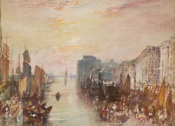 Scena rzeczna, Le Havre, c.1832 (akwarela)
