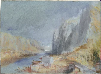 Rocher Bayard, Dinant, ok. 1839 (akwarela i akwarela na papierze)