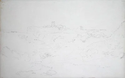 Zamek Scarborough, ok. 1801 (ołówek na papierze)
