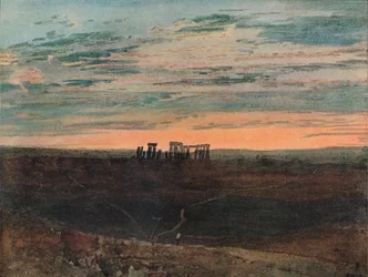 Stonehenge: Zachód słońca, 1909