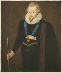 Portret w Domu Rady Roberta Cecila, hrabiego Salisbury (akwarela na papierze)
