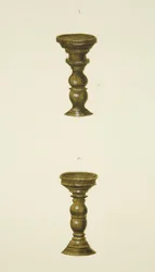 Dwa filary (gwoździe) przed Wymianą (akwarela na papierze)