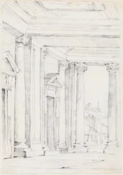 Portyk Palazzo Nuovo, na Campidoglio