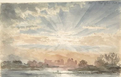 Krajobraz z wschodzącym słońcem, 1 grudnia 1828, 8:30, 1828.