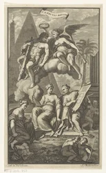 Herkules koronowany przez Wiktorię PŁYTA CD. Bruyns Reysen (tytuł na obiekcie) Strona tytułowa dla: Cornelis de Bruyn, Reizen, 1698
