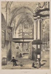Architektura średniowiecza: w katedrze, Brugia
