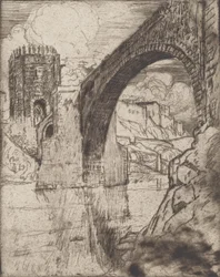 Łuk mostu Alcantara, 1904.
