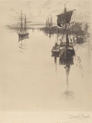 Poniżej Chestnut St. Bridge, Filadelfia, 1884.
